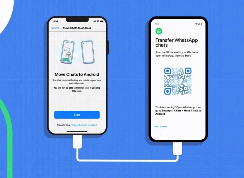 ویژگی انتقال سابقه چت های واتس اپ از iOS به اندروید برای گوشی های پیکسل در دسترس قرار گرفت