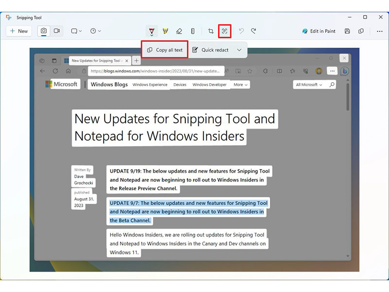 ویژگی های Snipping Tool در آپدیت جدید ویندوز 11