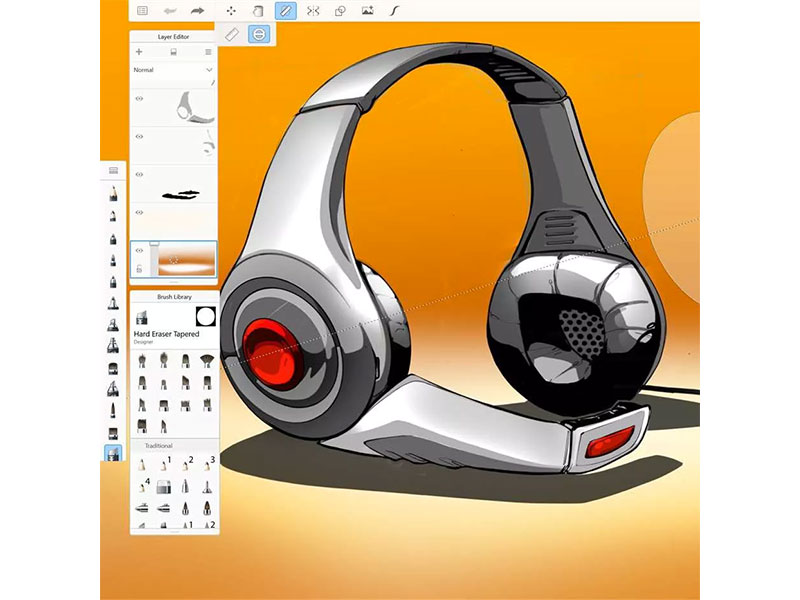 اپلیکیشن Autodesk SketchBook – ابزارهای رسم شکل حرفه ای