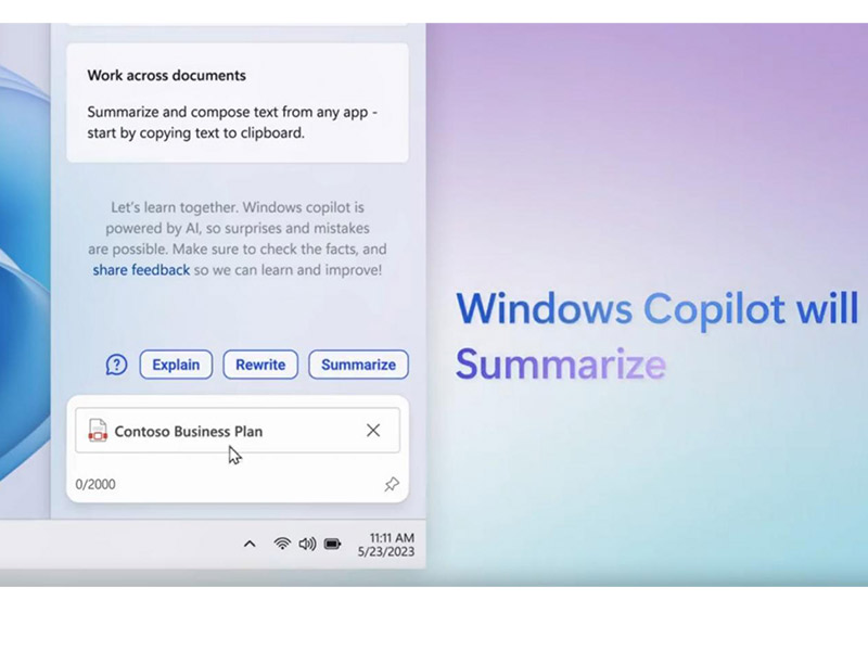 Windows Copilot دستیار هوش مصنوعی ویندوز 11