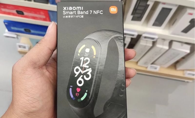 مشخصات فنی ردیاب ورزشی جدید Xiaomi Band 7 NFC را از روی عکس جعبه آن مشاهده کنید!