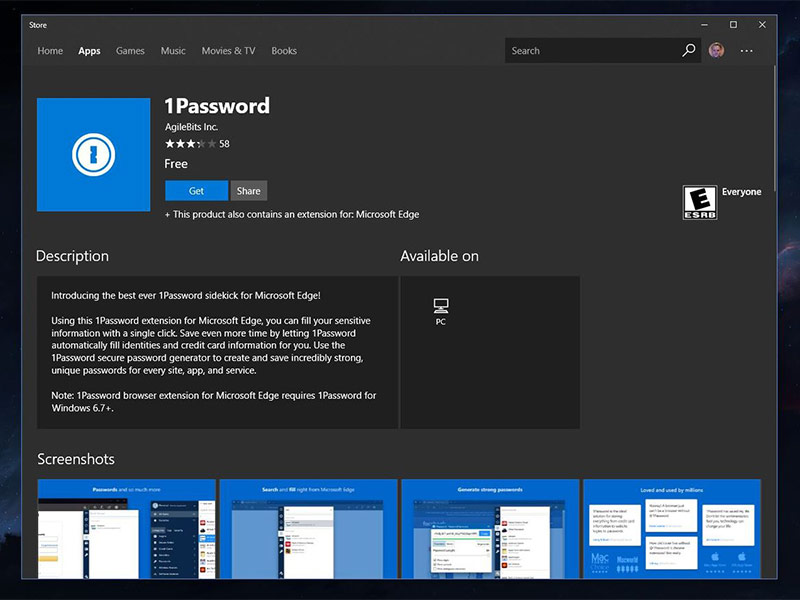 دانلود مستقیم 1Password از Microsoft Store