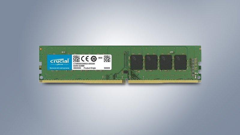 شکل ظاهری رم Crucial 8GB DDR4 2666MHz