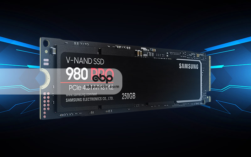 حافظه اس اس دی اینترنال سامسونگ Samsung 980 PRO PCIe 4.0 NVMe M.2 با ظرفیت 250 گیگابایت